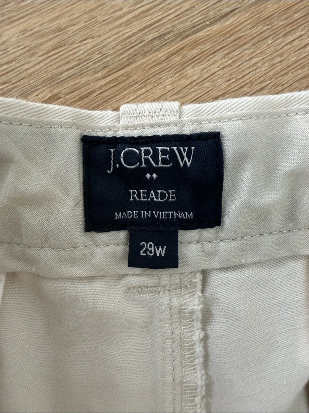 J.Crew Reade Men’s Khaki Chino Shorts Size 29W Beige Cotton Flat Front